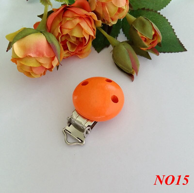 5 vnt/stal. Medinis kūdikių vaikiškas čiulptuko laikiklis kūdikiui mielas apvalus spenelių užsegimas kūdikiui gaminio skylutė 4,4 cm x 3 cm 16 spalvų