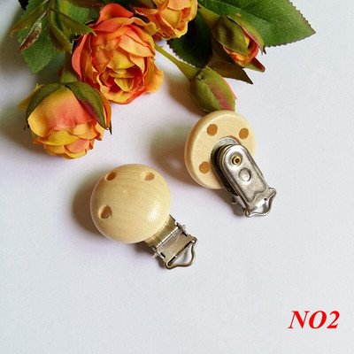 5 vnt/stal. Medinis kūdikių vaikiškas čiulptuko laikiklis kūdikiui mielas apvalus spenelių užsegimas kūdikiui gaminio skylutė 4,4 cm x 3 cm 16 spalvų