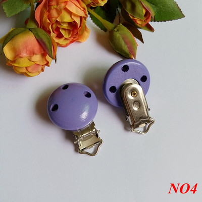 5 vnt/stal. Medinis kūdikių vaikiškas čiulptuko laikiklis kūdikiui mielas apvalus spenelių užsegimas kūdikiui gaminio skylutė 4,4 cm x 3 cm 16 spalvų