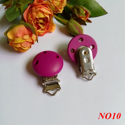 5 vnt/stal. Medinis kūdikių vaikiškas čiulptuko laikiklis kūdikiui mielas apvalus spenelių užsegimas kūdikiui gaminio skylutė 4,4 cm x 3 cm 16 spalvų