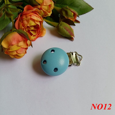 5 vnt/stal. Medinis kūdikių vaikiškas čiulptuko laikiklis kūdikiui mielas apvalus spenelių užsegimas kūdikiui gaminio skylutė 4,4 cm x 3 cm 16 spalvų