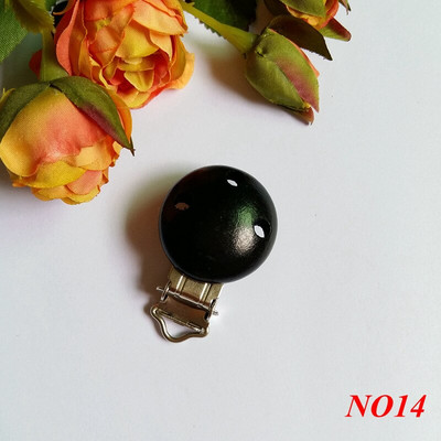 5 vnt/stal. Medinis kūdikių vaikiškas čiulptuko laikiklis kūdikiui mielas apvalus spenelių užsegimas kūdikiui gaminio skylutė 4,4 cm x 3 cm 16 spalvų