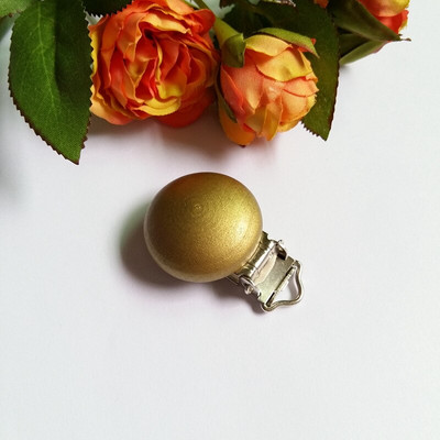 5 vnt/stal. Medinis kūdikių vaikiškas čiulptuko laikiklis kūdikiui mielas apvalus spenelių užsegimas kūdikiui gaminio skylutė 4,4 cm x 3 cm 16 spalvų