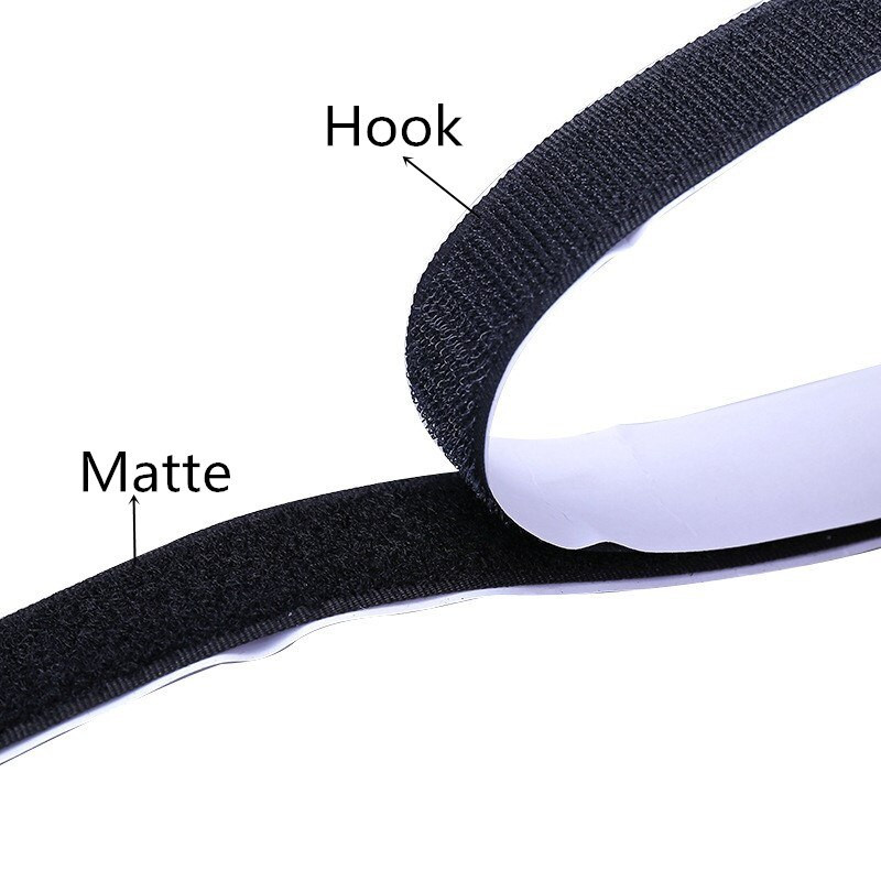 5 jardi valge must takjakinnitus konks ja silmus Kinnitused Adhesive Magic Tap Isekleepuv Velcro teip Lipsu kleebisteip superliimiga