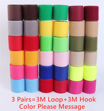 50MM 1meter/páry farebných upevňovacích pások z nylonu so suchým zipsom bez lepiacej spony, magické káblové zväzky, DIY remeselnícke šijacie príslušenstvo