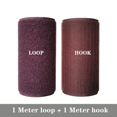 100 mm šírka káva bez lepidla suchý zips páska šijacia magická páska nálepka popruh Couture páska oblečenie