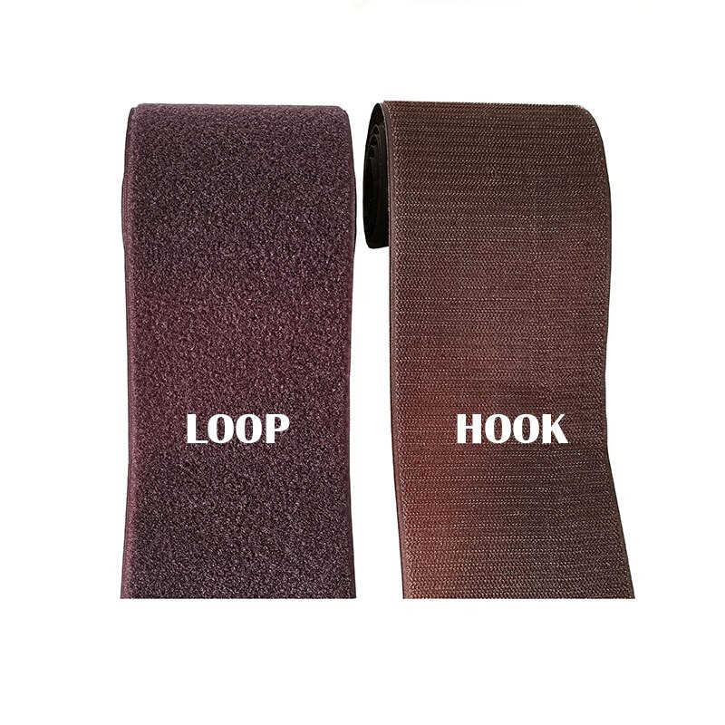 100 mm šírka káva bez lepidla suchý zips páska šijacia magická páska nálepka popruh Couture páska oblečenie