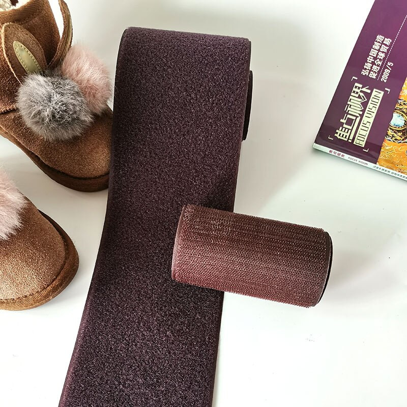 100 mm šírka káva bez lepidla suchý zips páska šijacia magická páska nálepka popruh Couture páska oblečenie