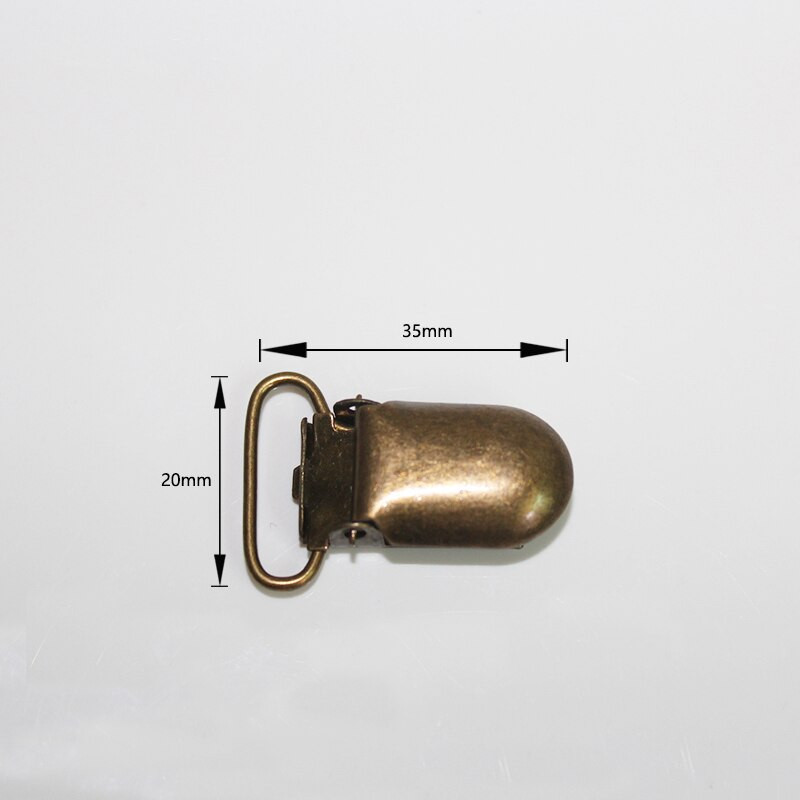 Strieborné/bronzové klipy na traky v tvare U na nohavice, praktické klipy na popruhy, kovové klipy, 10 ks/sada 35*20 mm