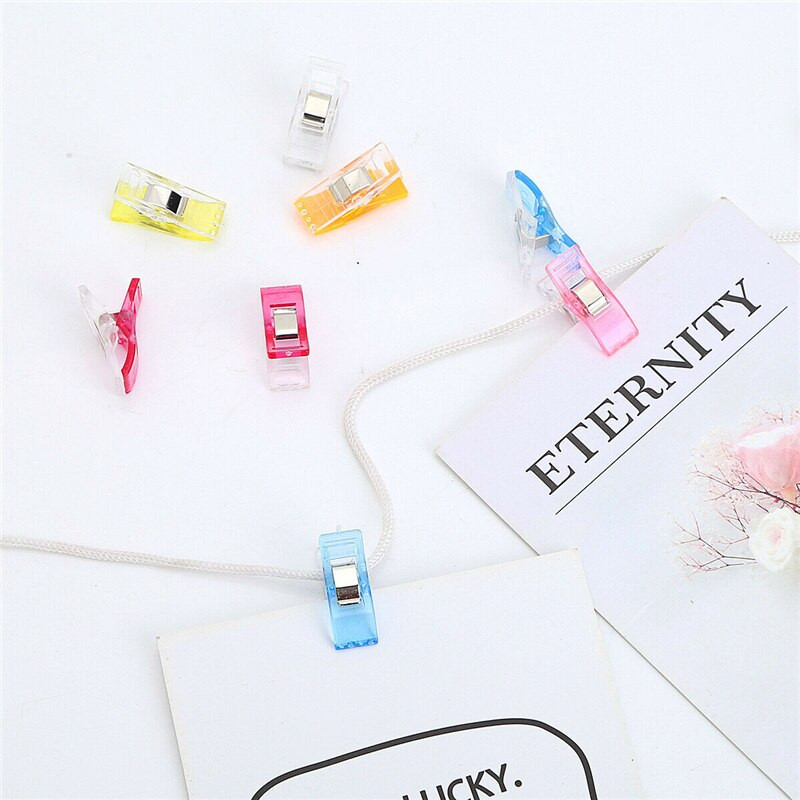 50 tk õmblusklambrid plastklambrid teppimine meisterdamine heegeldamine kudumine turvaklambrid erinevat värvi Köitmisklambrid paber