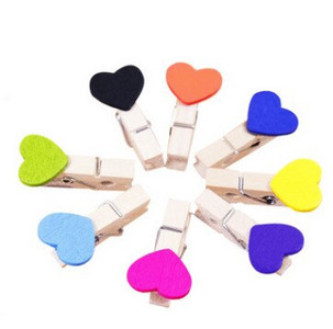 10 бр./лот малък размер 3,5x0,7 см любовно сърце Щипки за естествено дърво Щипки за снимки 3,5 см занаятчийски щипки за сватбена декорация