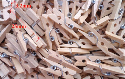 50 buc. Calitate excelentă, 25 mm, mini agrafe din lemn, decorațiuni, hârtie foto, clemă de primăvară pentru cărți de mesaje, articole de birou