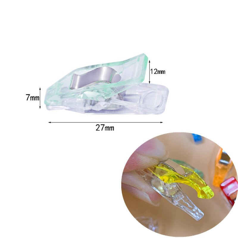 50 tk mitmevärvilised plastklambrid lapitehnikas õmblemiseks DIY palistatud õmblustööriistad õmblustarvikud 2,7 * 0,7 * 0,4 cm