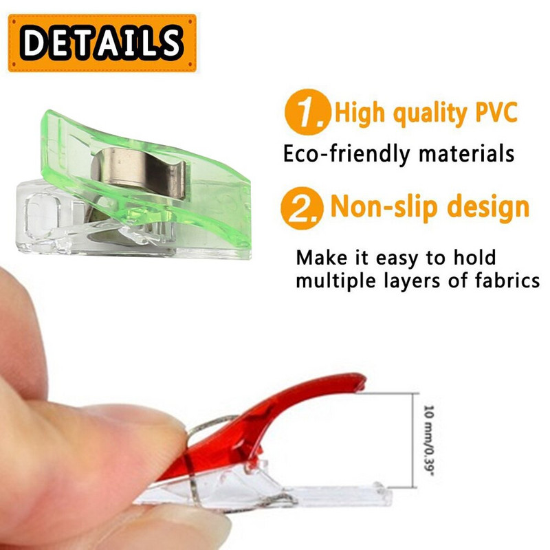 10/20/50 KOM Šivaće kopče Plastične stezaljke Prošivanje Izrada Heklanje Pletenje Sigurnosne kopče Različite boje Spojnice za uvez Papir