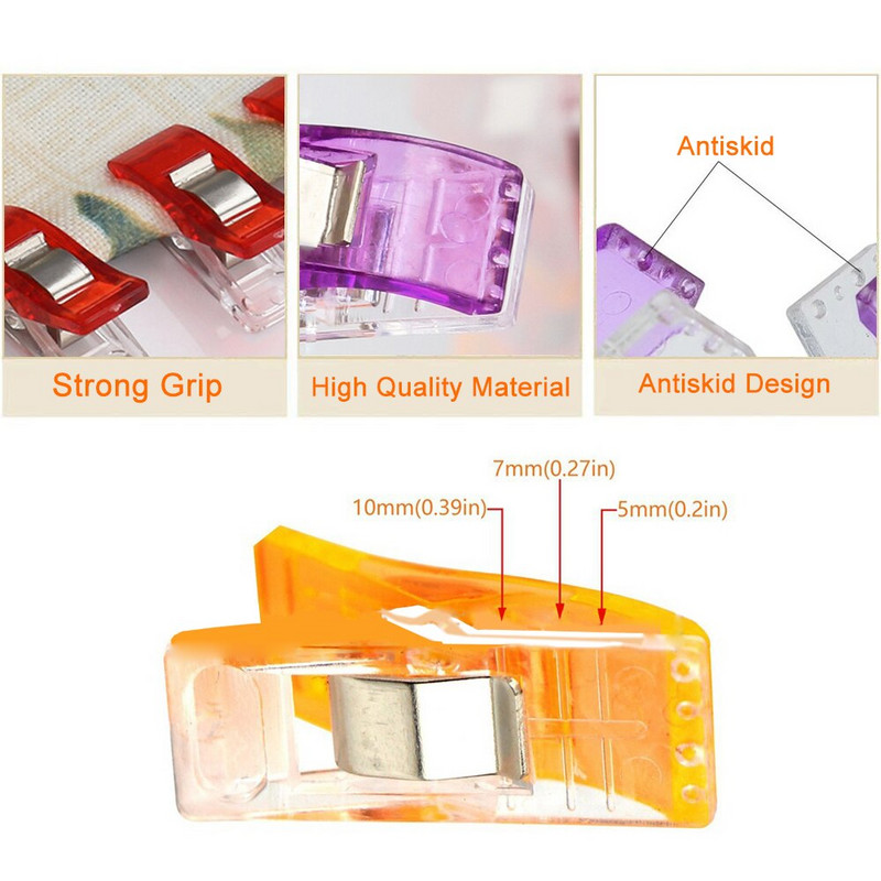 10/20/50 KOM Šivaće kopče Plastične stezaljke Prošivanje Izrada Heklanje Pletenje Sigurnosne kopče Različite boje Spojnice za uvez Papir