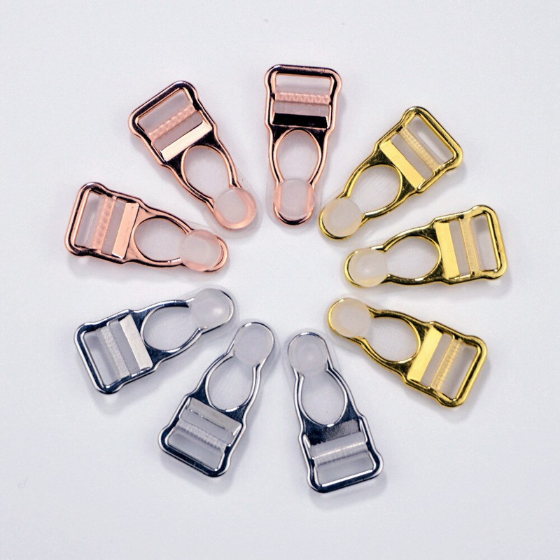 Tasuta kohaletoimetamine 20 tk/partii kvaliteetne nikeldatud sulamist trakseklamber sukapaela rihmaklambrid 12mm naiste plastikust jalarihmakäepidemed