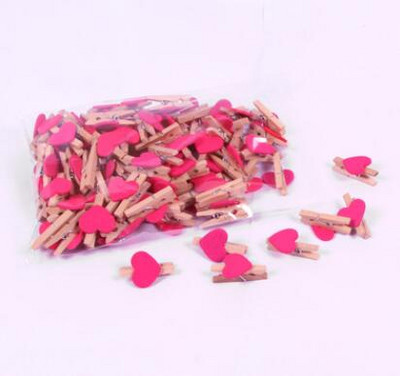 50 tk/partii minisüdamekujulised puiduklambrid käsitöö fotod paberid riidepulgad Kodu peokaunistused õmblusklamber