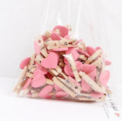 50 tk/partii minisüdamekujulised puiduklambrid käsitöö fotod paberid riidepulgad Kodu peokaunistused õmblusklamber