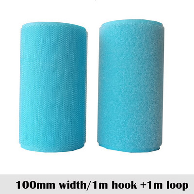 Páska na šitie, nálepka, popruh, couture pásik, šírka 2-10 cm, azúrová, bez lepidla, so suchým zipsom, nebesky modrá