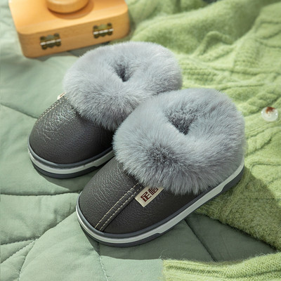 Öko-nahast valmistatud laste talvesussid - sisemise kohevusega