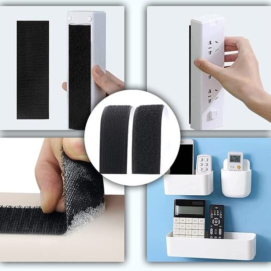 5M/pereche Bandă de fixare cu cârlig și buclă puternică, autocolantă, autocolantă din nailon, bandă adezivă cu buclă cu cârlig, accesorii pentru bricolaj, 16-110 mm