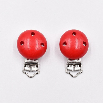 10 ks/lot okrúhle drevené klipy na cumlík pre detské hryzátka korálkové klipy príslušenstvo pre DIY retiazku na cumlík nástroj veľkoobchod