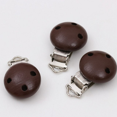 10 ks/lot okrúhle drevené klipy na cumlík pre detské hryzátka korálkové klipy príslušenstvo pre DIY retiazku na cumlík nástroj veľkoobchod