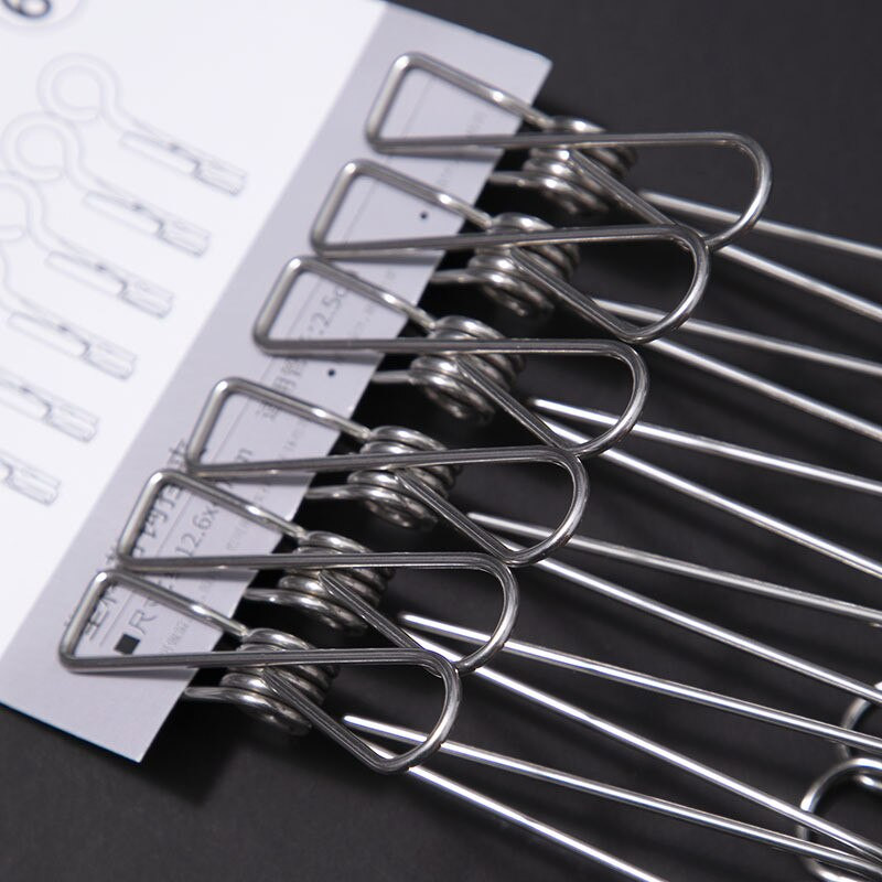 6 buc. Suport de depozitare pentru acasă Ace de rufe Ace de haine Agrafe pentru fotografii Ace de haine din oțel inoxidabil Agrafe pentru prosoape Cârlige Suport de rufe