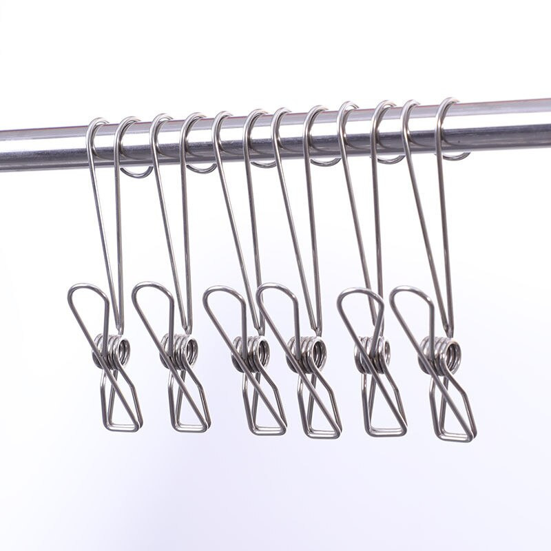 6 buc. Suport de depozitare pentru acasă Ace de rufe Ace de haine Agrafe pentru fotografii Ace de haine din oțel inoxidabil Agrafe pentru prosoape Cârlige Suport de rufe