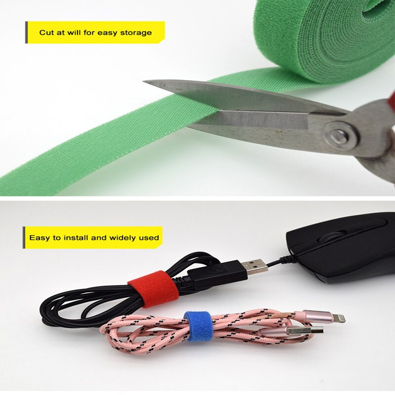 Legătură de cablu din nailon reutilizabilă Acasă Element de fixare autoadeziv Bandă de sârmă Cablu de date Depozitare cablu de gestionare a cablului Cureaua de legare a perdelei