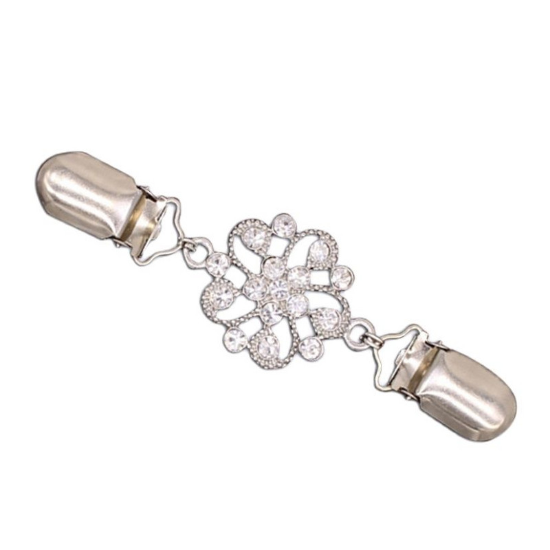 Жилетка Брошки с щипка за патешка уста за жени Винтидж Щипки за пуловер с цветя Значка Метални аксесоари за дрехи