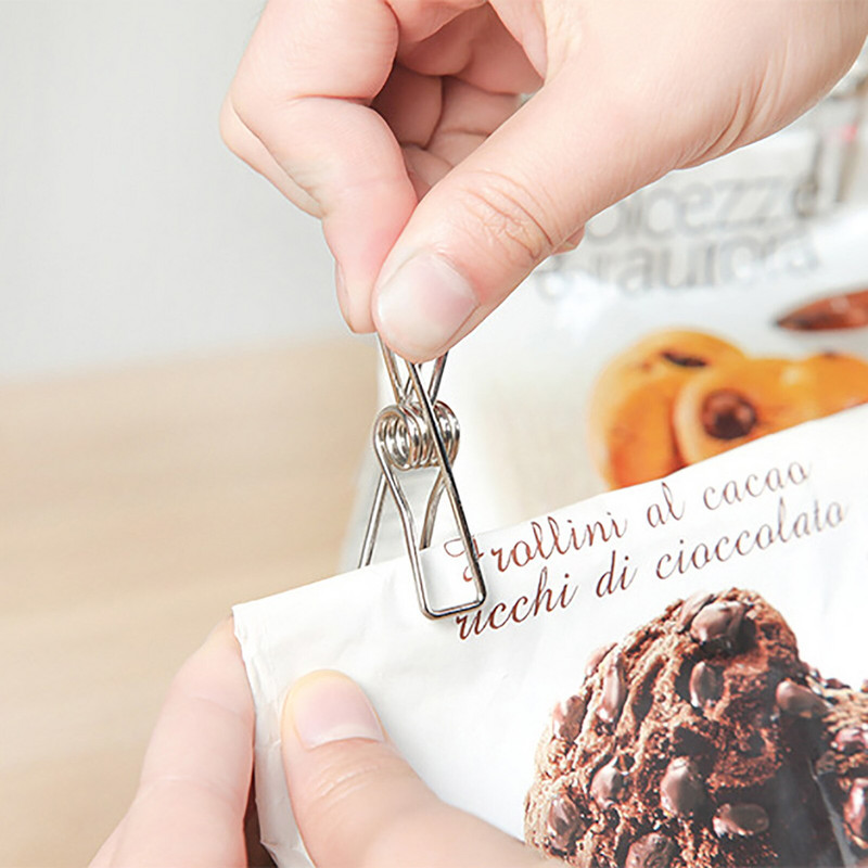 75 бр. Щипки от неръждаема стомана Щипки за дрехи Държачи за щипки за дрехи Скоби за уплътняване Щипки за домакински щипки за закачалки