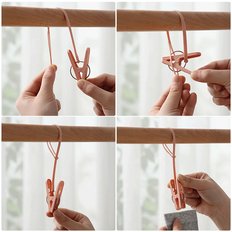 24 buc Agrafe pentru haine pentru pilota Agrafe practice pentru prosoape de plaja Agrafe din plastic pentru pilota pentru spălătorie, lenjerie de corp pentru șezlonguri #t2g