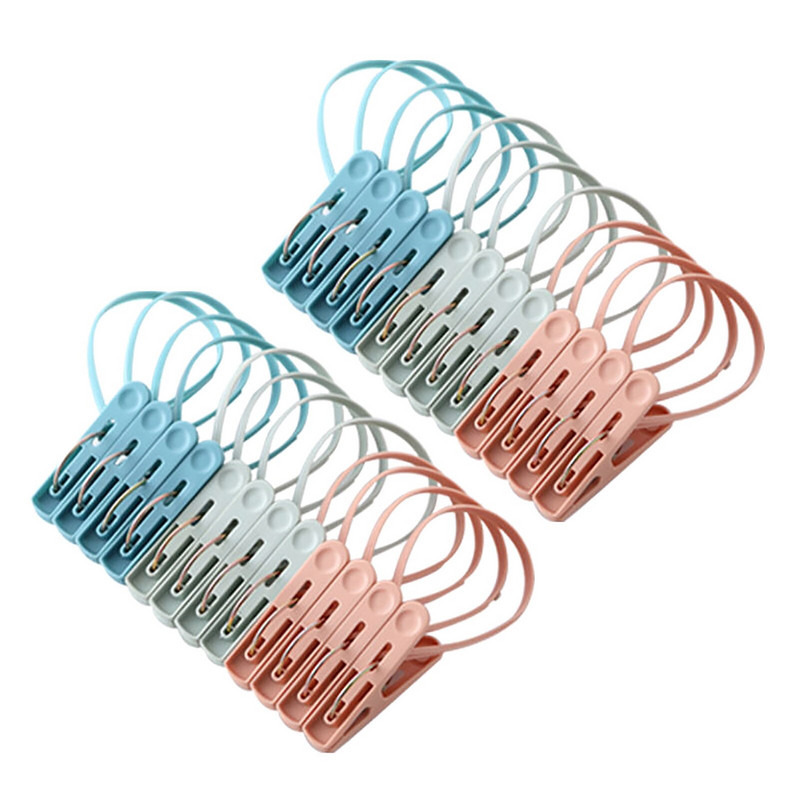 24 buc Agrafe pentru haine pentru pilota Agrafe practice pentru prosoape de plaja Agrafe din plastic pentru pilota pentru spălătorie, lenjerie de corp pentru șezlonguri #t2g