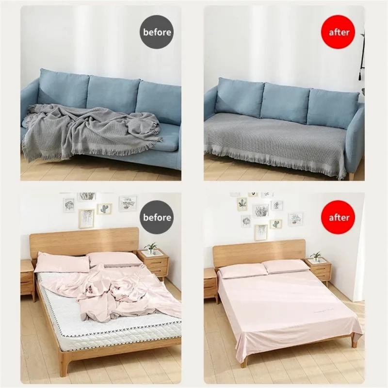 10 perechi de perne de canapea Plastic fix anti-alunecare, anti-mobil, casă, non-marca, plasture fără ace, foaie de pernă 6X8cm Fixator anti-rulare