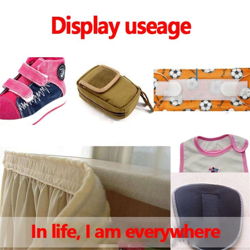 20 mm 25 yardov viacfarebná samolepiaca suchý zips 2 rolky upevňovacia páska bez samolepky na domáce oblečenie bez lepidla