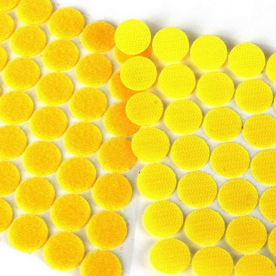 100 paari värviline 20 mm isekleepuv kleeplint, täppidega nailon polüester konks ja silmus maagiline kleebis ümmargune tugev isekleepuv kinnitus