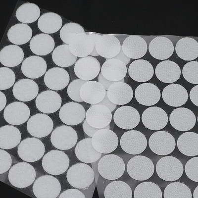 100 paari värviline 20 mm isekleepuv kleeplint, täppidega nailon polüester konks ja silmus maagiline kleebis ümmargune tugev isekleepuv kinnitus