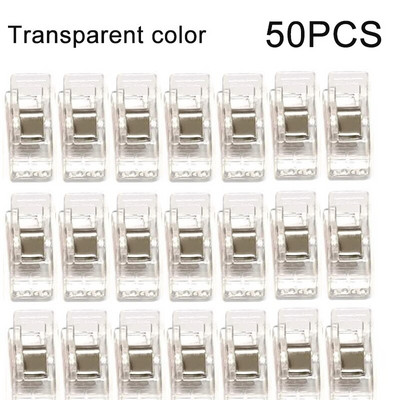 Многофункционални щипки за шиене Цветни щипки Пластмасови занаяти Плетене на една кука Плетене Безопасни щипки Разноцветни щипки за подвързване Хартия 50 БР.