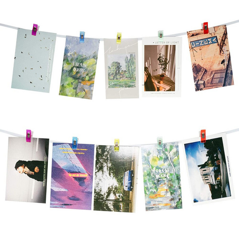 Многофункционални щипки за шиене Цветни щипки Пластмасови занаяти Плетене на една кука Плетене Безопасни щипки Разноцветни щипки за подвързване Хартия 50 БР.