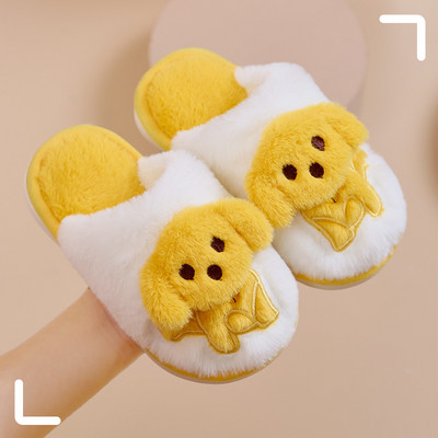 Ležérne domáce papuče s aplikáciou psíka pre chlapcov