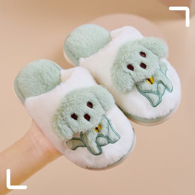 Ležérne domáce papuče s aplikáciou psíka pre chlapcov