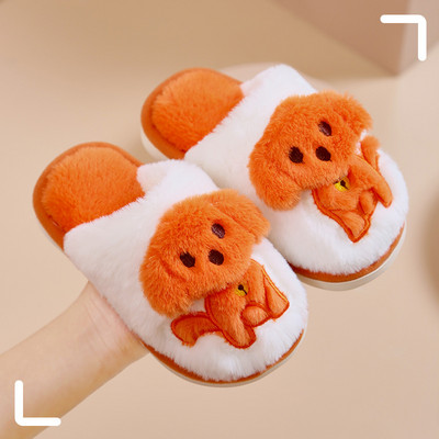 Ležérne domáce papuče s aplikáciou psíka pre chlapcov