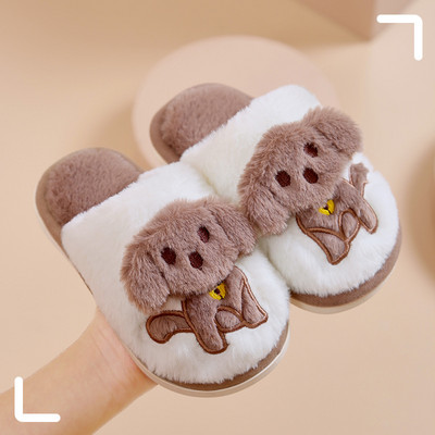 Ležérne domáce papuče s aplikáciou psíka pre chlapcov