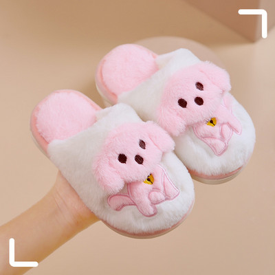 Ležérne domáce papuče s aplikáciou psíka pre chlapcov