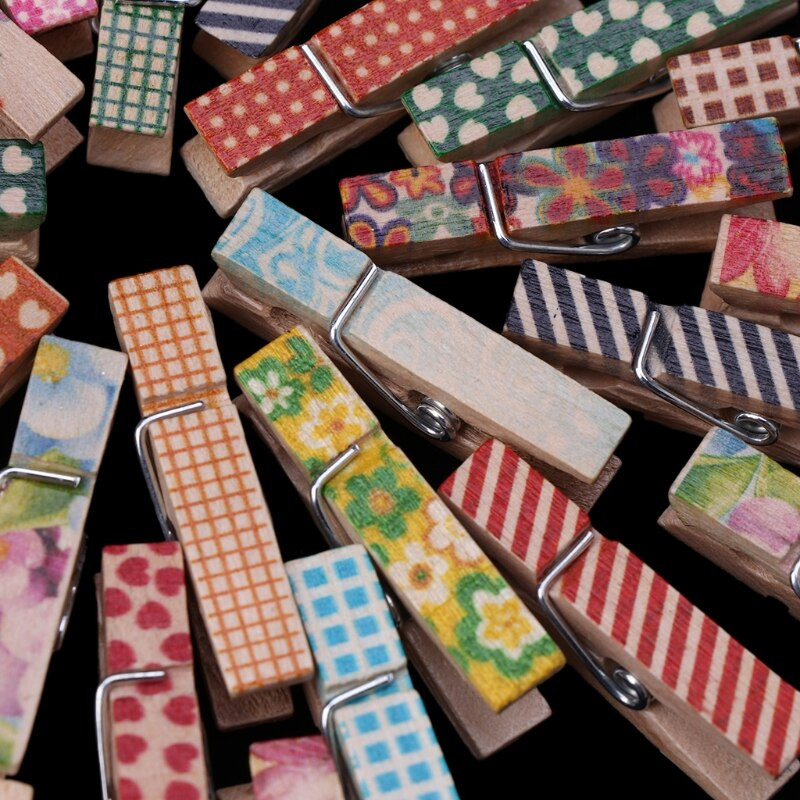 50 ks odolných prírodných drevených sponiek na štipce na bielizeň a fotografie, špendlíky na bielizeň, DIY remeslá