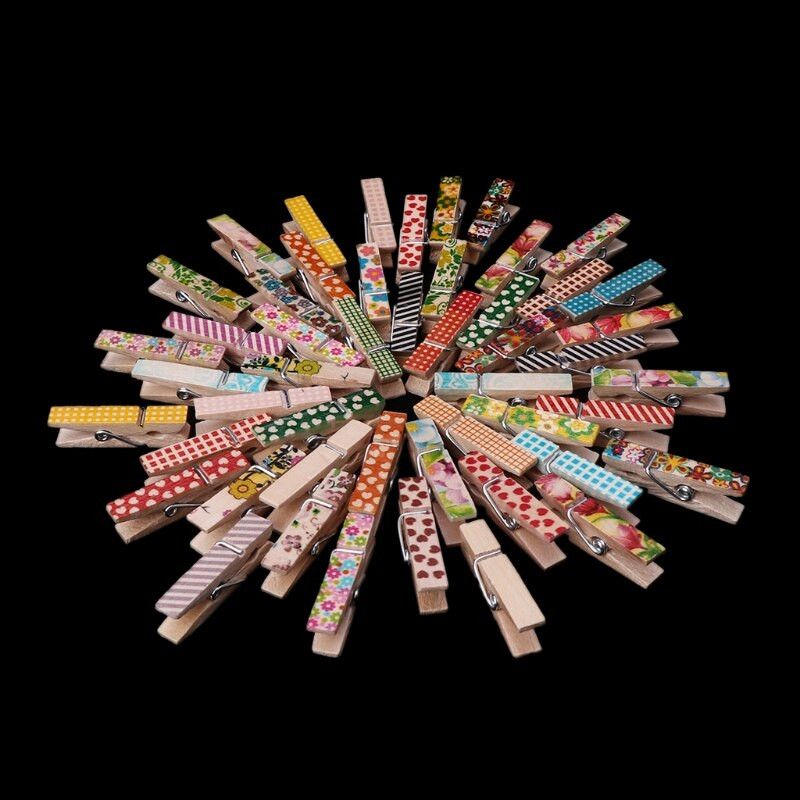 50 ks odolných prírodných drevených sponiek na štipce na bielizeň a fotografie, špendlíky na bielizeň, DIY remeslá