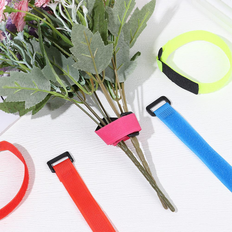 10 бр. Найлонови каишки за връзки Самозалепваща се вратовръзка за велосипеди Каишка за велосипеди Противоплъзгащ се кабел Многофункционална закопчалка за многократна употреба Кабелна връзка Hook&Loop