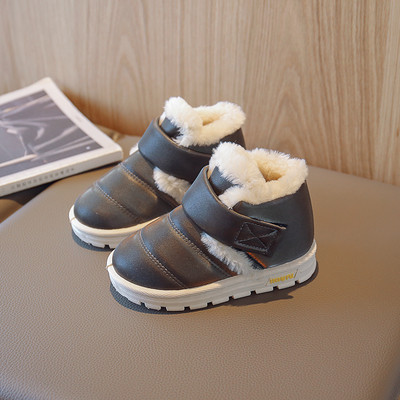 Domáce papuče pre chlapcov s teplou zamatovou podšívkou a suchým zipsom