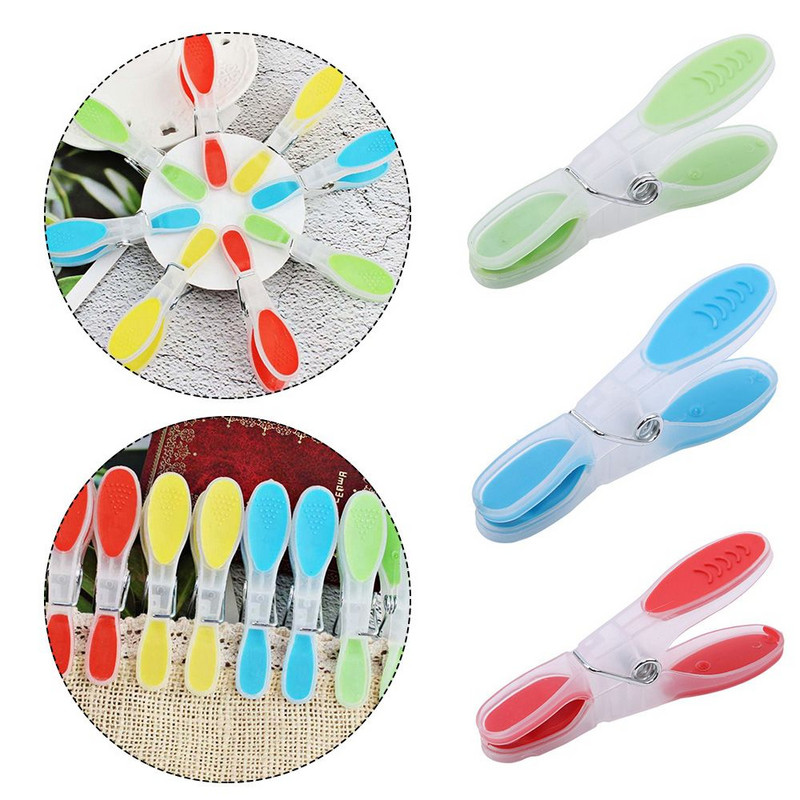 12 tk Plastist pesulõksud Pehme kummist käepide Libisemisvastane Tuulekindel klamber aluspesu jaoks Sokid Käterätik Riidepulgad Kriimustusvastane Avaleht